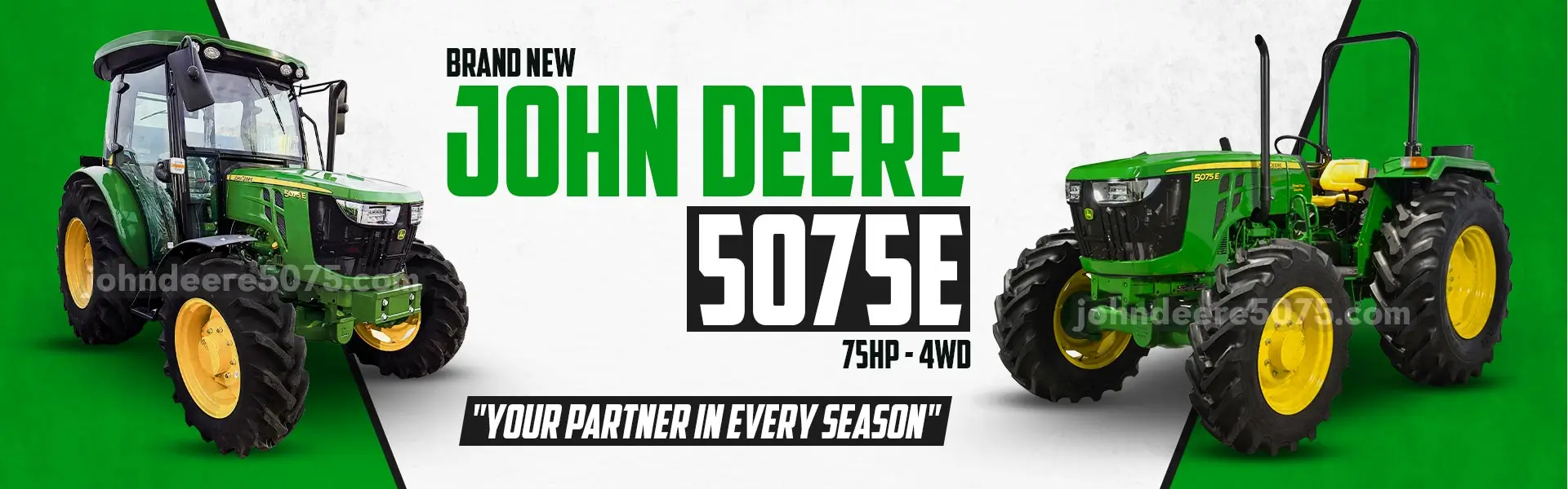 John Deere 5075e tractor for sale worldwide.