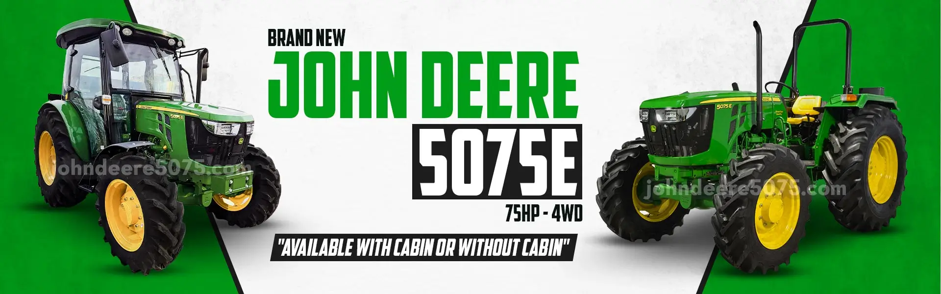 John Deere 5075e tractor for sale worldwide.